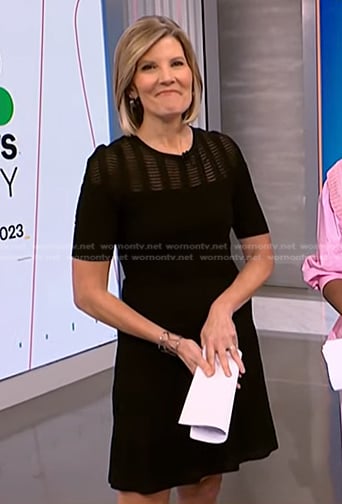 Kate's black mesh panel dress on NBC News Daily