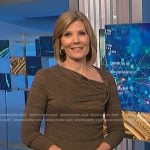 Kate’s brown asymmetric neck top on NBC News Daily