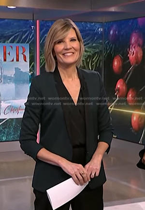 Kate’s green contrast lapel blazer on NBC News Daily