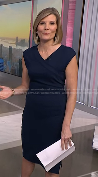Kate's navy gathered dress on NBC News Daily