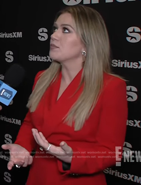 Kelly’s red wrap jumpsuit on E! News