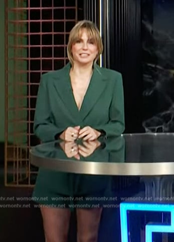 Keltie's green belted blazer and shorts on E! News