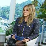 Keltie’s black tweed cropped jacket on E! News