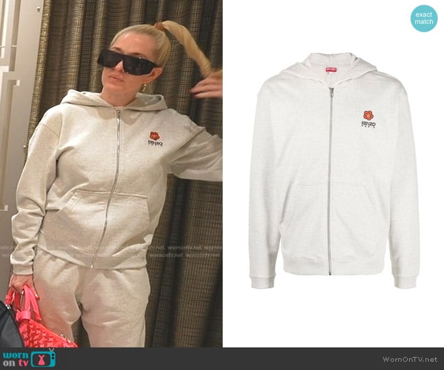 Kenzo Embroidered-Logo Eetail Hoodie worn by Erika Jayne on The Real Housewives of Beverly Hills