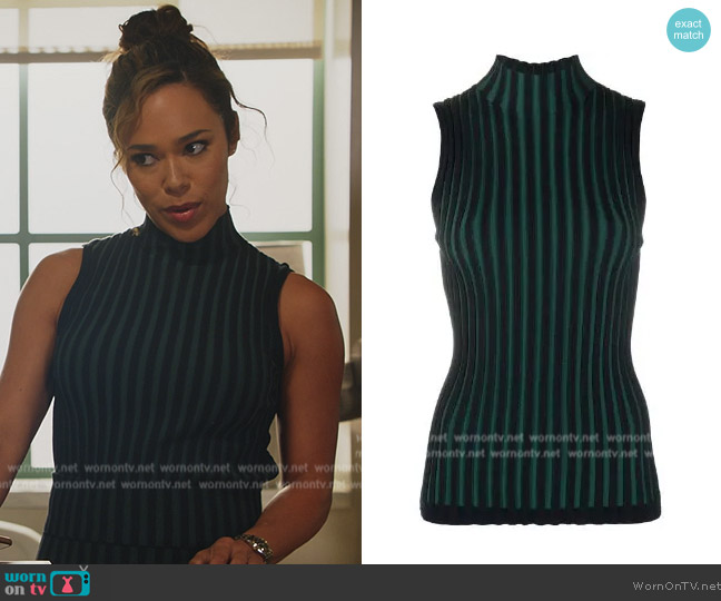 Kenzo Ribbed sleeveless top worn by Emily Lopez (Jessica Camacho) on All Rise