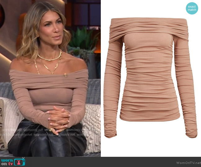 Khaite Elsa Top worn by Erin Lichy on The Kelly Clarkson Show