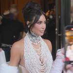 Kim’s Met Gala pearl embellished dress on The Kardashians