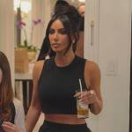 Kim’s black cropped tank on The Kardashians