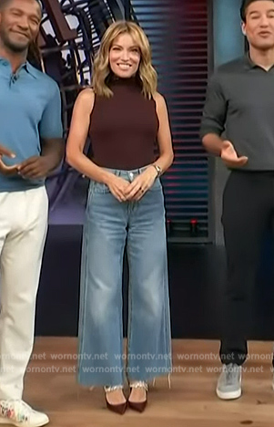 Kit's wide leg denim jeans on Access Hollywood