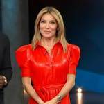 Kit Hoover's red leather dress on Access Hollywood