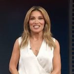 Kit’s white sleeveless wrap top on Access Hollywood