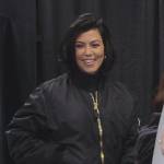 Kourtney’s black bomber jacket on The Kardashians