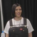 Kourtney’s black overalls on The Kardashians