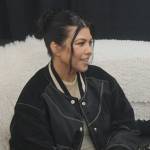 Kourtney’s contrast trim jacket on The Kardashians