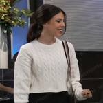 Kristina’s cropped cable knit sweater on General Hospital