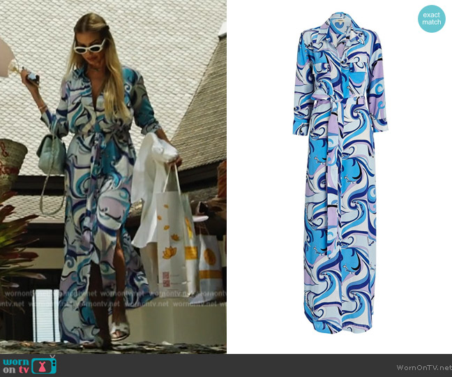 L'Agence Cameron Belted Silk Dress worn by  on The Real Housewives Ultimate Girls Trip