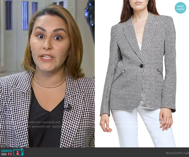 L'Agence Candra Zip-Pocket Blazer worn by Ali Vitali on NBC News Daily