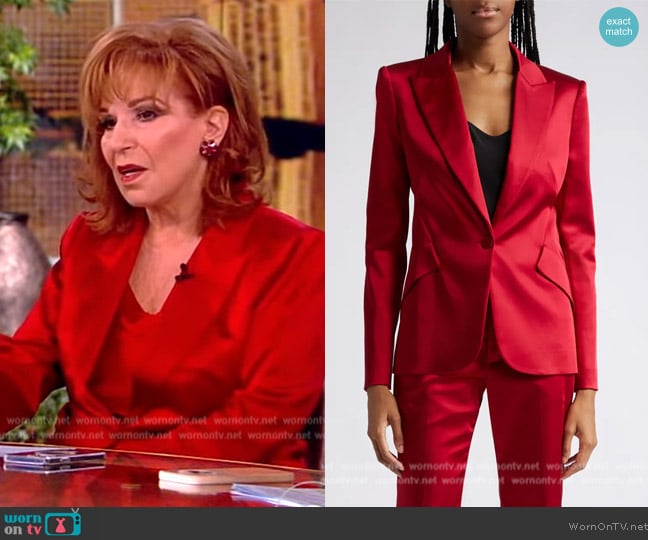 L'Agence Chamberlain Colorblock Satin Blazer worn by Joy Behar on The View