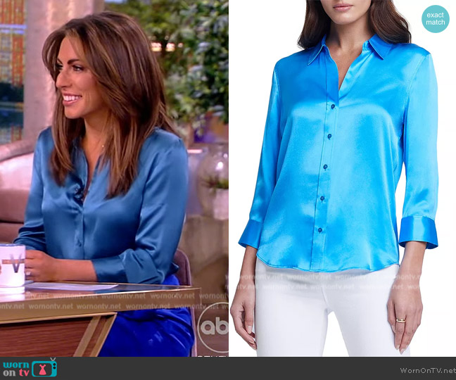 L'Agence Dani 3/4 Sleeve Blouse worn by Alyssa Farah Griffin on The View