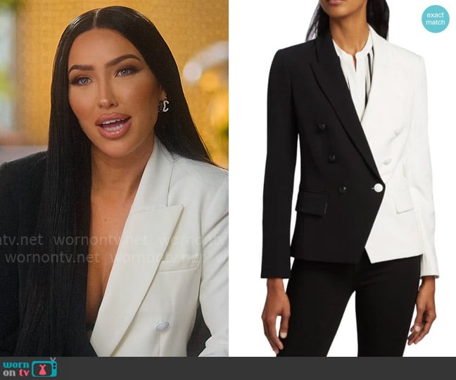 L'Agence Kenzie Blazer in Colorblocked worn by Bre Tiesi on Selling Sunset