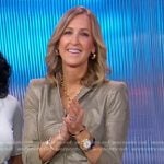 Lara’s metallic zip front dress on Good Morning America