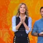 Lara’s navy sailor pants on Good Morning America