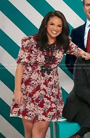 Laura’s red floral mini dress on Today