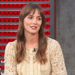 Leighton Meester’s lace top on Access Hollywood