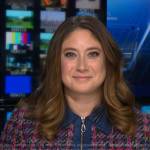 Leslie Josephs’s denim trim tweed zip dress on NBC News Daily