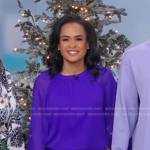 Linsey’s purple sheer blouse on Good Morning America