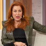 Lisa Ann Walter’s green leather cropped jacket on Sherri