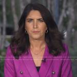 Liz Kreutz’s purple suede blazer on NBC News Daily