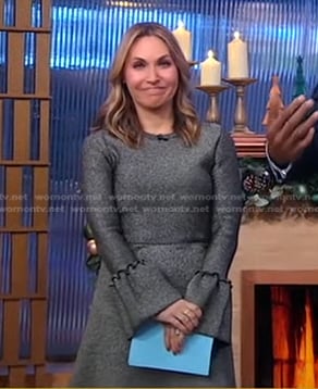 Lori’s metallic glitter bell cuff dress on Good Morning America