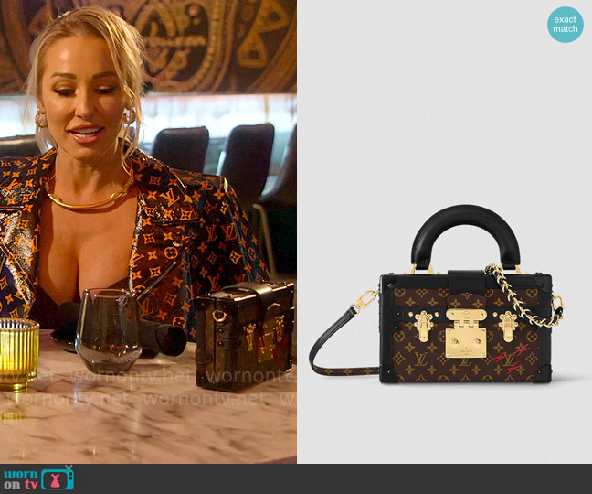 Louis Vuitton Petite Malle Capitale worn by Mary Fitzgerald on Selling Sunset