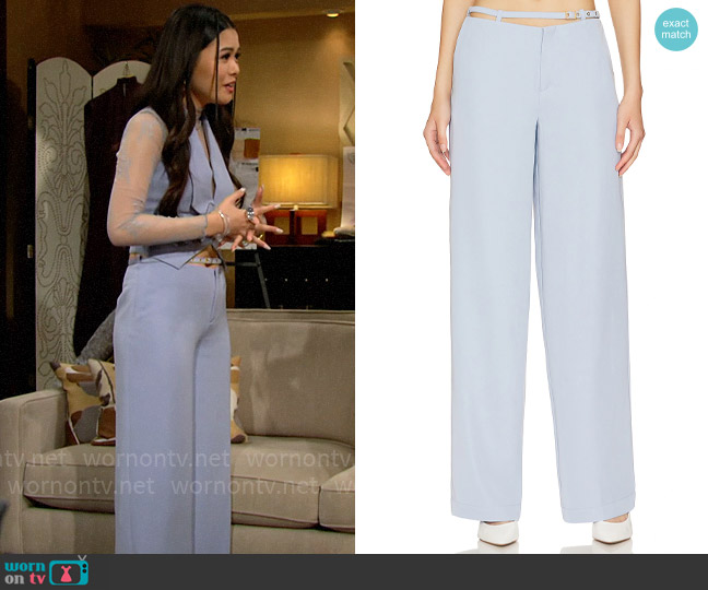 Lovers and Friends Frankie Pant worn by Luna (Lisa Yamada) on The Bold and the Beautiful