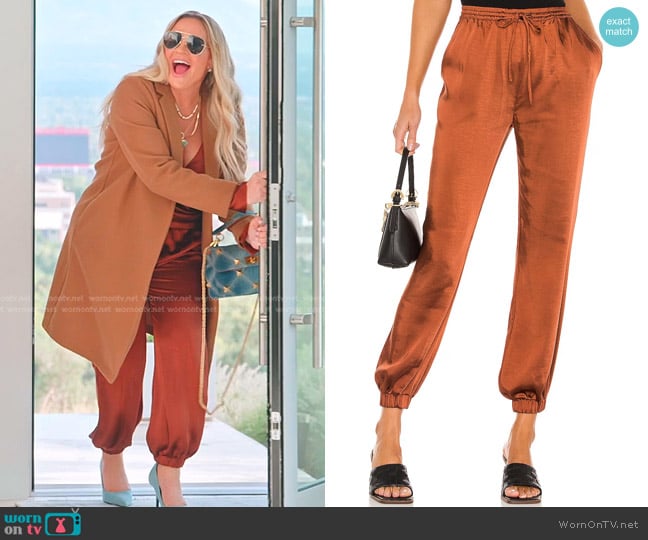 LPA Elastic Waist Pant with Leg Cuff worn by Heather Gay on The Real Housewives of Salt Lake City