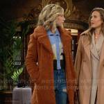 Lucy’s teddy fur coat on The Young and the Restless