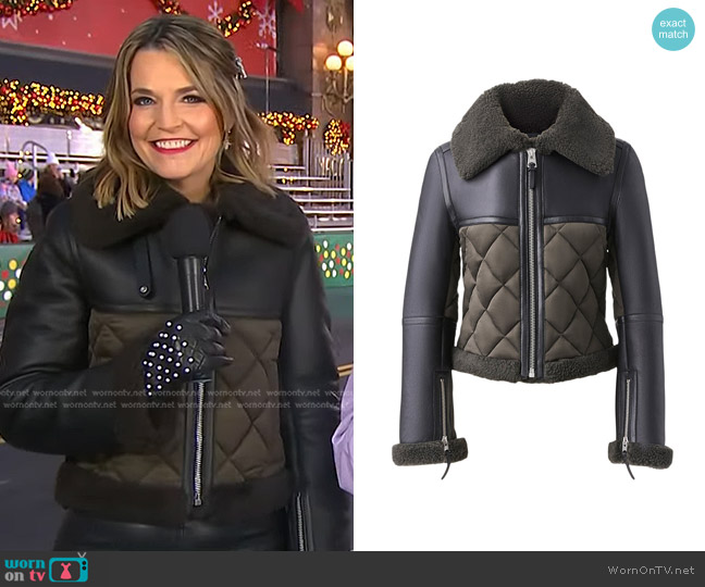 WornOnTV: Savannah’s black and green quilted leather jacket on Today ...