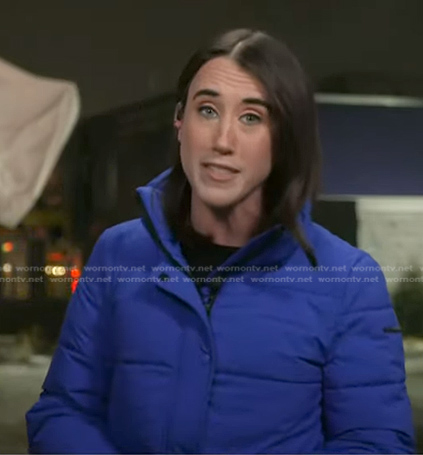 Maggie’s blue padded jacket on Today