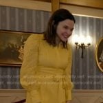 Maggie Rulli’s yellow lace midi dress on Good Morning America