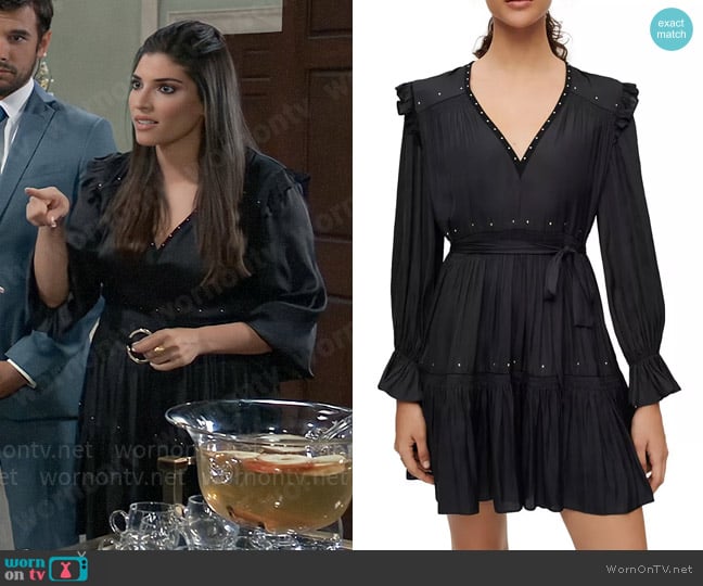 Maje Rinode Dress worn by Brook Lynn Quartermaine (Amanda Setton) on General Hospital