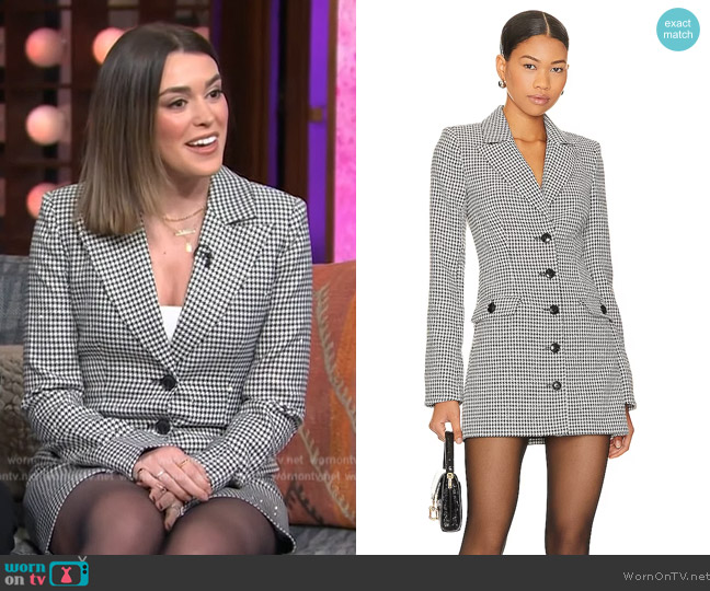 Majorelle Nadjha Blazer Dress worn by Taylor Lautner on The Kelly Clarkson Show