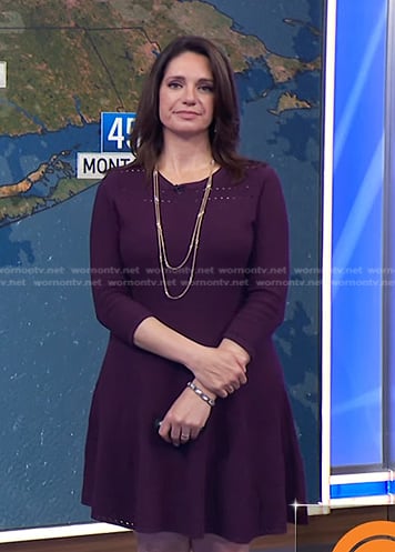 Maria’s purple pointelle dress on Today