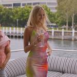 Marie Lou’s tie dye asymmetric dress on Selling Sunset