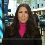 Marissa Parra’s black wrap coat on NBC News Daily