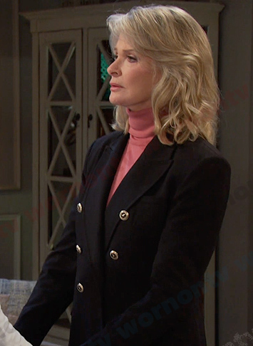 Marlena's black double breasted blazer on Days of our Lives