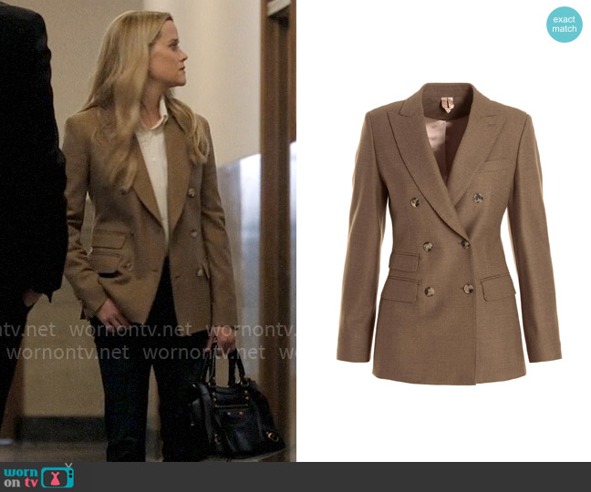 Max Mara Flap Pocket double Breasted Blazer worn by Bradley Jackson (Reese Witherspoon) on The Morning Show