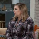 Maxie’s black plaid cropped shirt on General Hospital