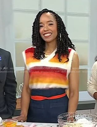 Maya-Camille Broussard's striped mohair vest on Today