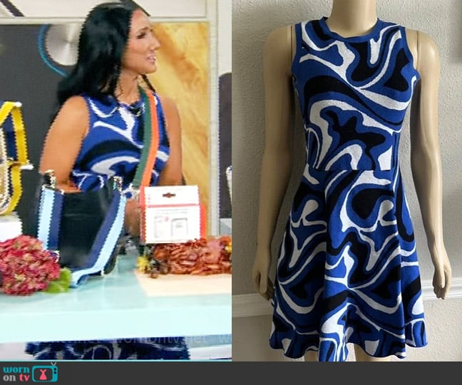 Milly Fit and Flare Dress worn by Elizabeth Werner on CBS Mornings